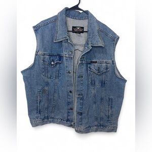 Harley-Davidson Blue Denim Patch Vest